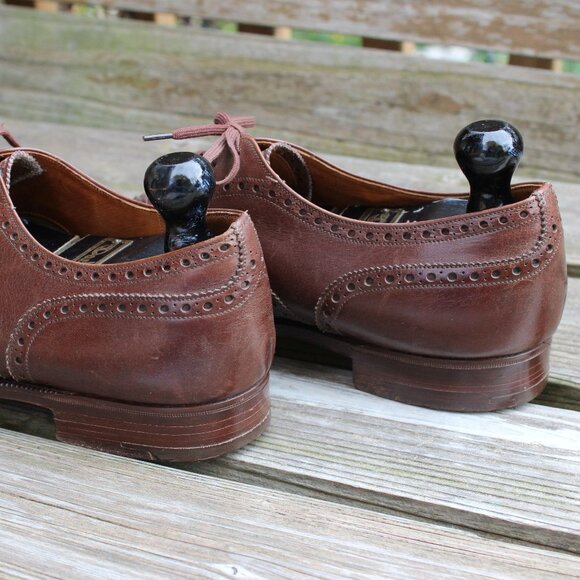 Church's Brown Leather Brogues, Size 9 F (wide) US, Made in England, EUC - Picture 5 of 14
